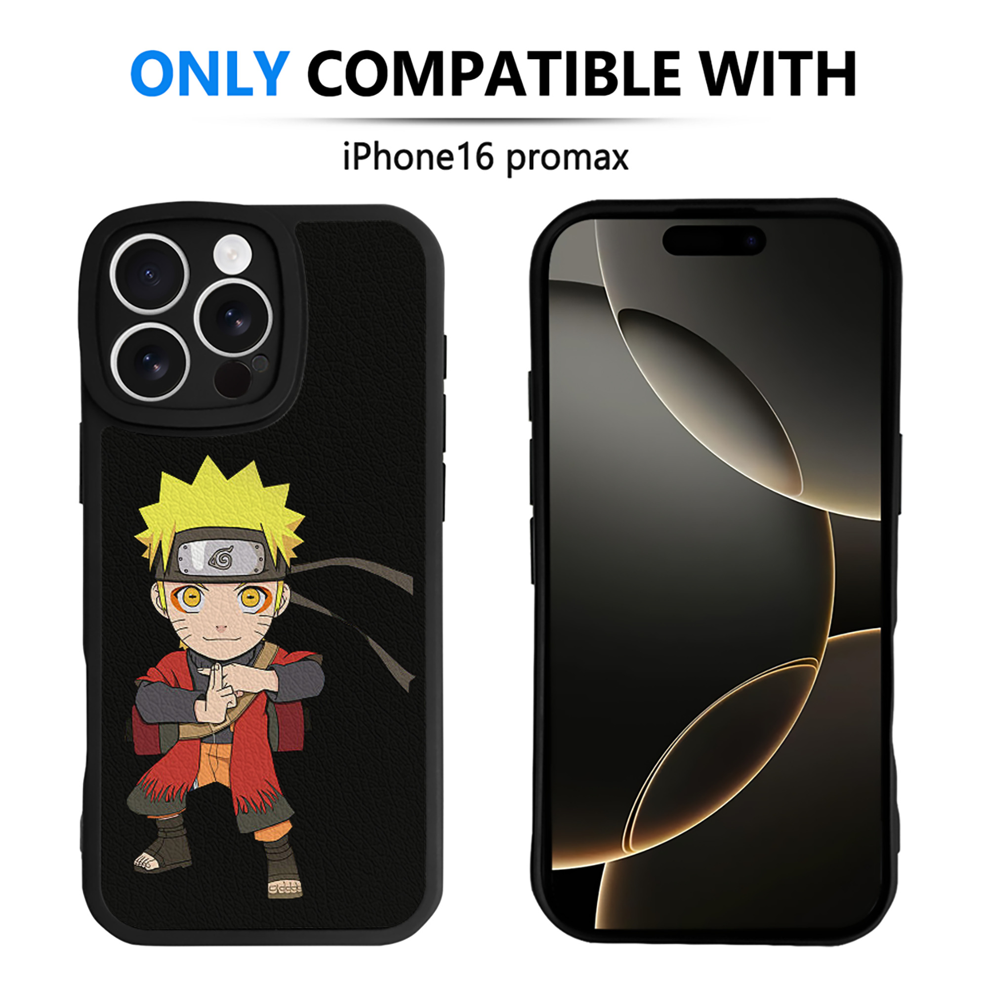 （画像用） NARUTO -ナルト- うずまき ナルト Uzumaki Naruto 【iPhone 16シリーズ対応】シリコンスマホケース（レザー調） 材質：シリコン